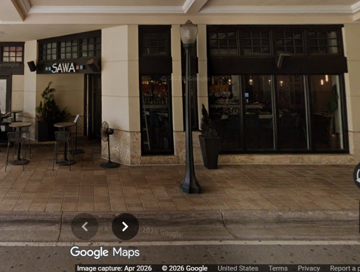 Sawa, 360 San Lorenzo Ave., in the Shops at Merrick Park in Coral Gables.